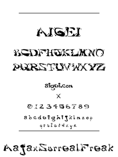 阿贾斯超现实怪胎字体（AajaxSurrealFreak.TTF）下载｜创意设计英文字体