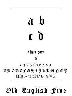 Old English Five 字体下载｜创意平面设计必备