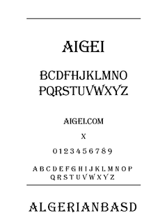阿尔及利亚字体（ALGRBASN.TTF）下载｜平面设计资源