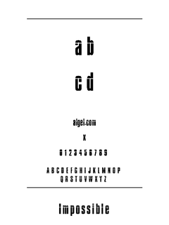 ​Impossible 字体下载｜创意平面设计资源