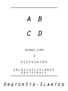​OratorStd-Slanted（字体）下载｜英文字体设计资源