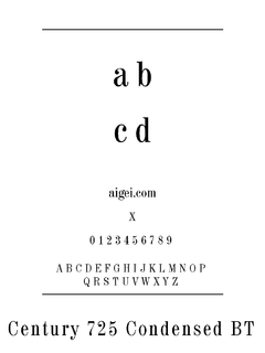 ​CEN725C 字体下载｜平面设计必备英文字体