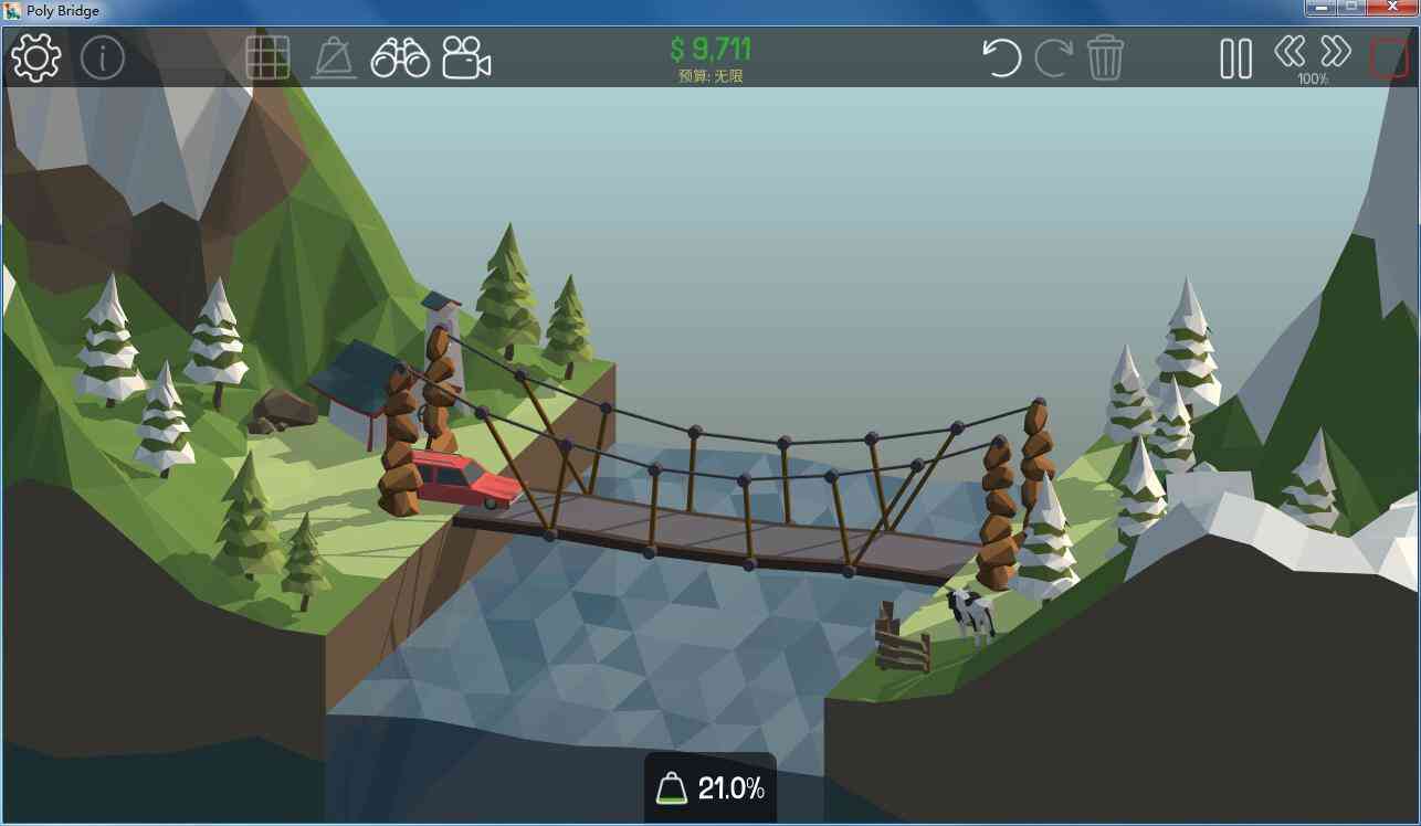 《Poly Bridge》中文硬盘版》游戏免费下载|模拟经营·烧脑·时间管理·建造 第2张 《Poly Bridge》中文硬盘版》游戏免费下载|模拟经营·烧脑·时间管理·建造 第2张